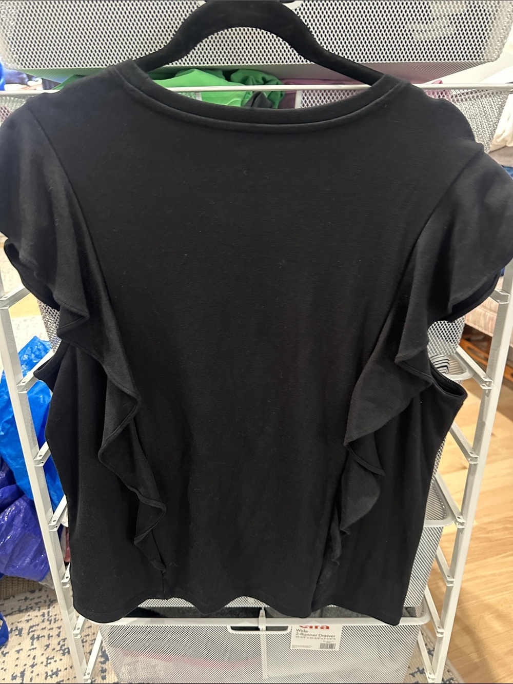 GAP Black Ruffle Short Sleeve Tee - Picture 4 of 5